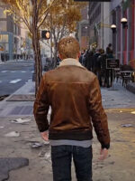 Spider-Man 2 Marvel Peter 2023 Brown Leather Jacket
