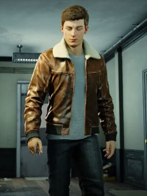 Spider-Man 2 Marvel Peter 2023 Brown Leather Jacket