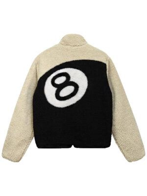 Stussy 8 Ball Reversible White Sherpa Jacket