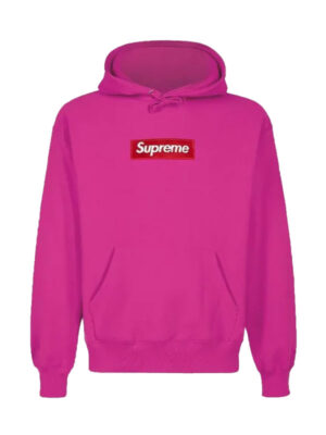 Supreme Box Logo Pink Pullover Hoodie