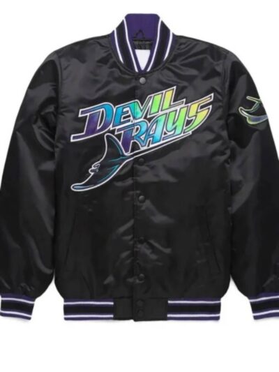 Tampa Bay Rays Classic Black Satin Jacket