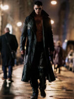 The Crow 2024 Bill Skarsgard Black Trench Coat