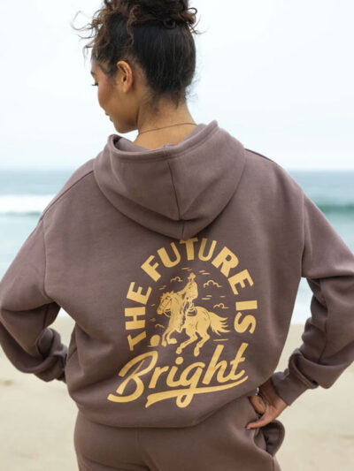 The Future Is Bright Rodeo Brown Oversized Hoodie