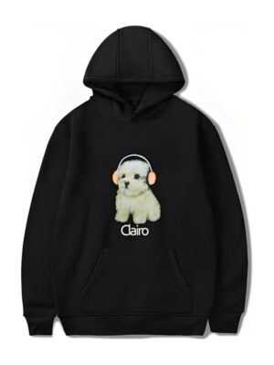 Unisex Clairo Dog Black Pullover Hoodie