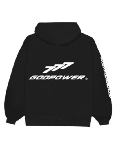 Unisex God Power Black Pullover Hoodie