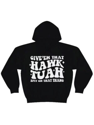 Unisex Hawk Tuah 2024 Black Pullover Hoodie