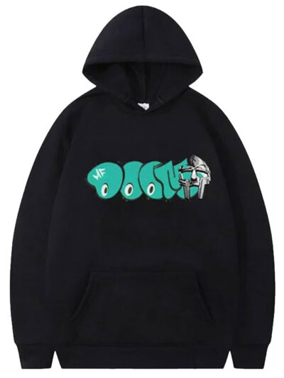 Unisex Mf Doom Black Pullover Hoodie