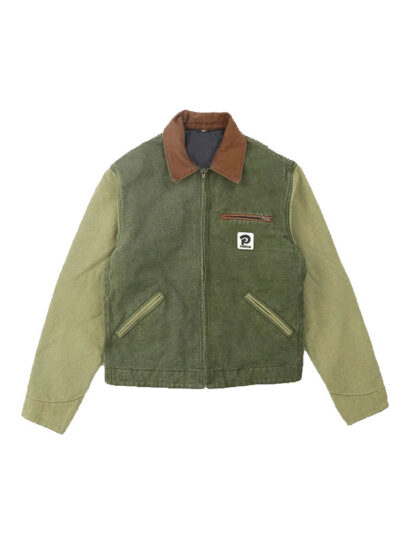 Unisex Patina Work Green Zipper Jacket