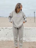 Unisex Peace Oversized Grey Pullover Hoodie