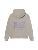 Unisex Peace Oversized Grey Pullover Hoodie