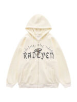 Unisex Radeyen Rhinestone Cross Zip-Up Hoodie