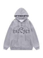 Unisex Radeyen Rhinestone Cross Zip-Up Hoodie