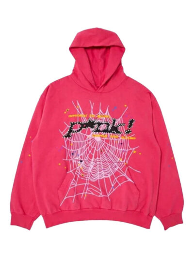 Unisex Spider-Punk Pink Pullover Hoodie