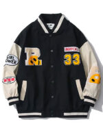 Unofficial 33 Retro Trend Oversized Bomber Jacket