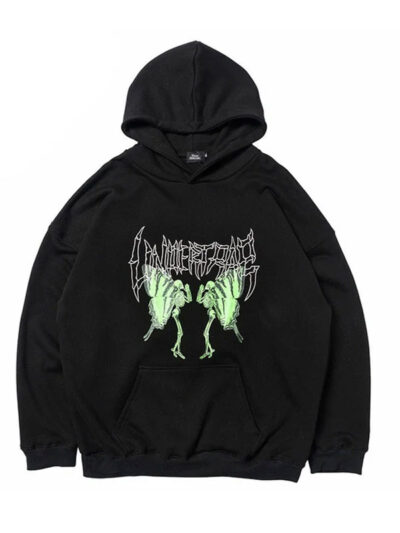 UNTP Caterpillar Skeleton Oversized Pullover Hoodie