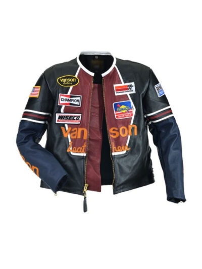 Vanson Star Racing Leather Jacket