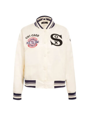 White Sox Chicago Full-Snap Satin Varsity Jacket