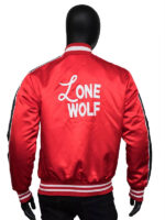 Wolf 1950s Lenny Lone Wolf Red Versity Jacket