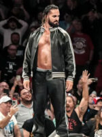 WWE Monday Night Raw 2024 Seth Rollins Black Leather Jacket