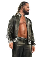 WWE Monday Night Raw 2024 Seth Rollins Black Leather Jacket