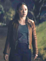 3 Body Problem S01 Jess Hong Brown Leather Jacket