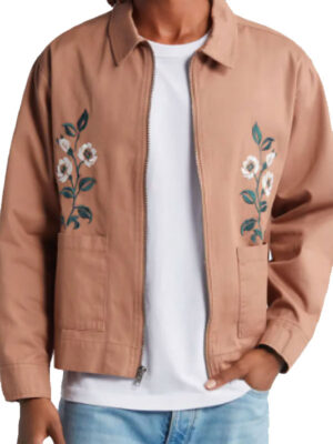 All American Homecoming S03 Damon Sims Floral Embroidered Jacket