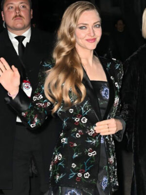 Amanda Seyfried Giorgio Armani RTW Black Spring Blazer