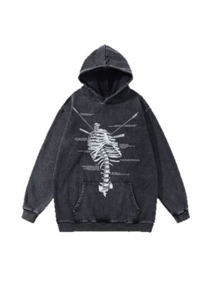 Anatomy In Motion Oversized Black Hoodie