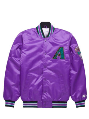 Arizona Diamondbacks Purple Varsity Bomber Jacket