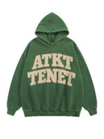 ATKT Tenet Letter Print Oversized Pullover Hoodie