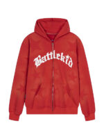 Battle Kid Star Print Zipper Hoodie