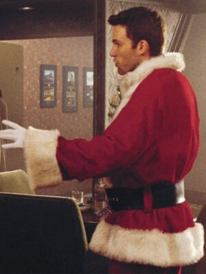 Ben Affleck Clausplay Santa Red Jacket