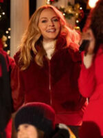 Best Christmas Ever Heather Graham Maroon Zipper Jacket