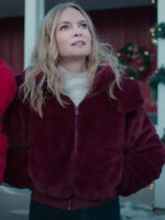 Best Christmas Ever Heather Graham Maroon Zipper Jacket