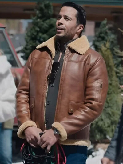 Best Christmas Ever Matt Cedeño Brown Leather Jacket