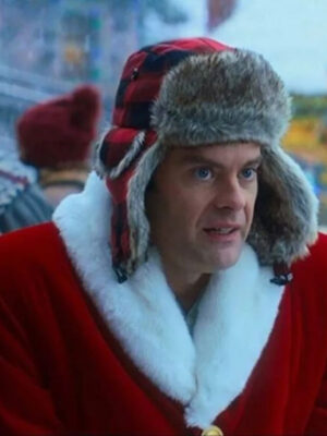 Bill Hader Noelle Shearling Red Coat