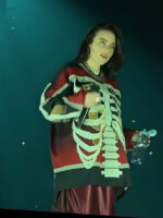 Billie Eilish Pittsburgh Concerts Oversized Skeleton Print Jersey