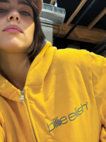 Billie Eilish Yellow Tour Zip-Up Hoodie