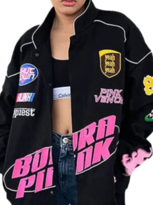 Born Pink Racer Black Cotton jacket