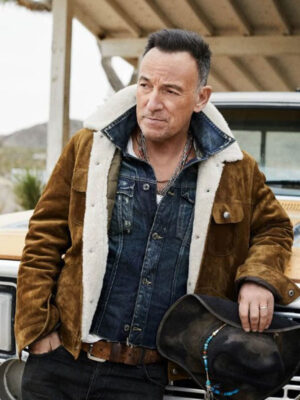 Bruce Springsteen Shearling Brown Jacket