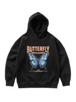 Butterfly Print Papilio Oversized Pullover Hoodie