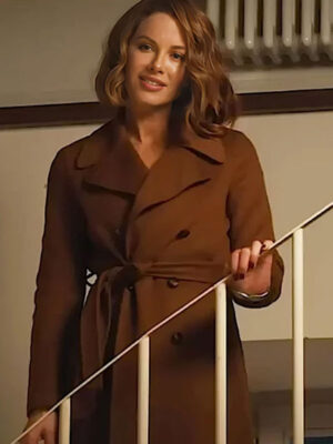 Canary Black 2024 Kate Beckinsale Brown Trench Coat