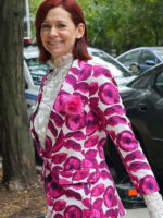 Carrie Preston Elsbeth S02 Floral Pink Blazer