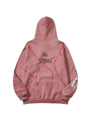 Chaos Theory Graphic Pink Pullover Hoodie