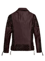 Charles Burnt Wine Leather Jacket