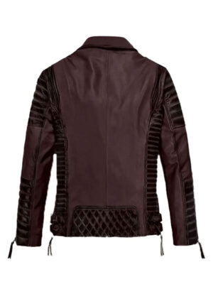 Charles Burnt Wine Leather Jacket