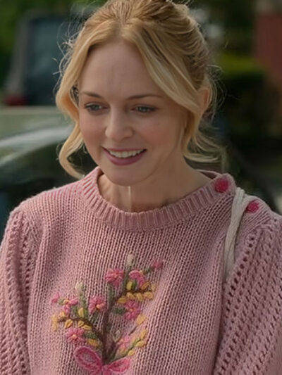 Chosen Family 2024 Heather Graham Pink Floral Sweater