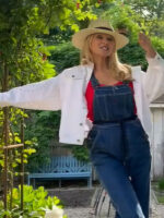 Christie Brinkley Access Hollywood White Denim Jacket