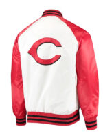 Cincinnati Reds Clean Up Hitter White & Red Varsity Jacket