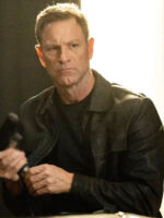 Classified 2024 Aaron Eckhart Black Leather Jacket